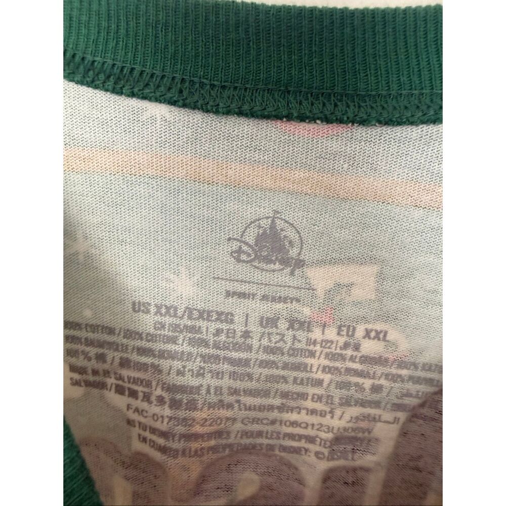Disney Adult XXL Green White Spirit Jersey Pullover Longsleeve - Picture 2 of 4